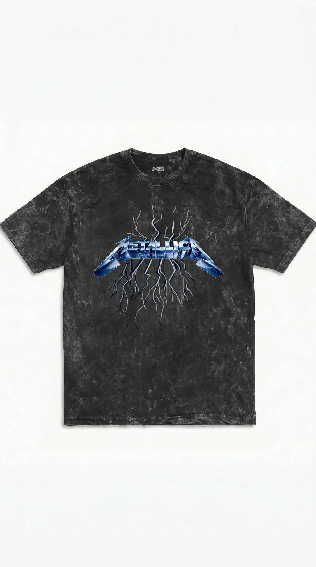 Metallica Flame Demon Boxy Acid Wash Tee