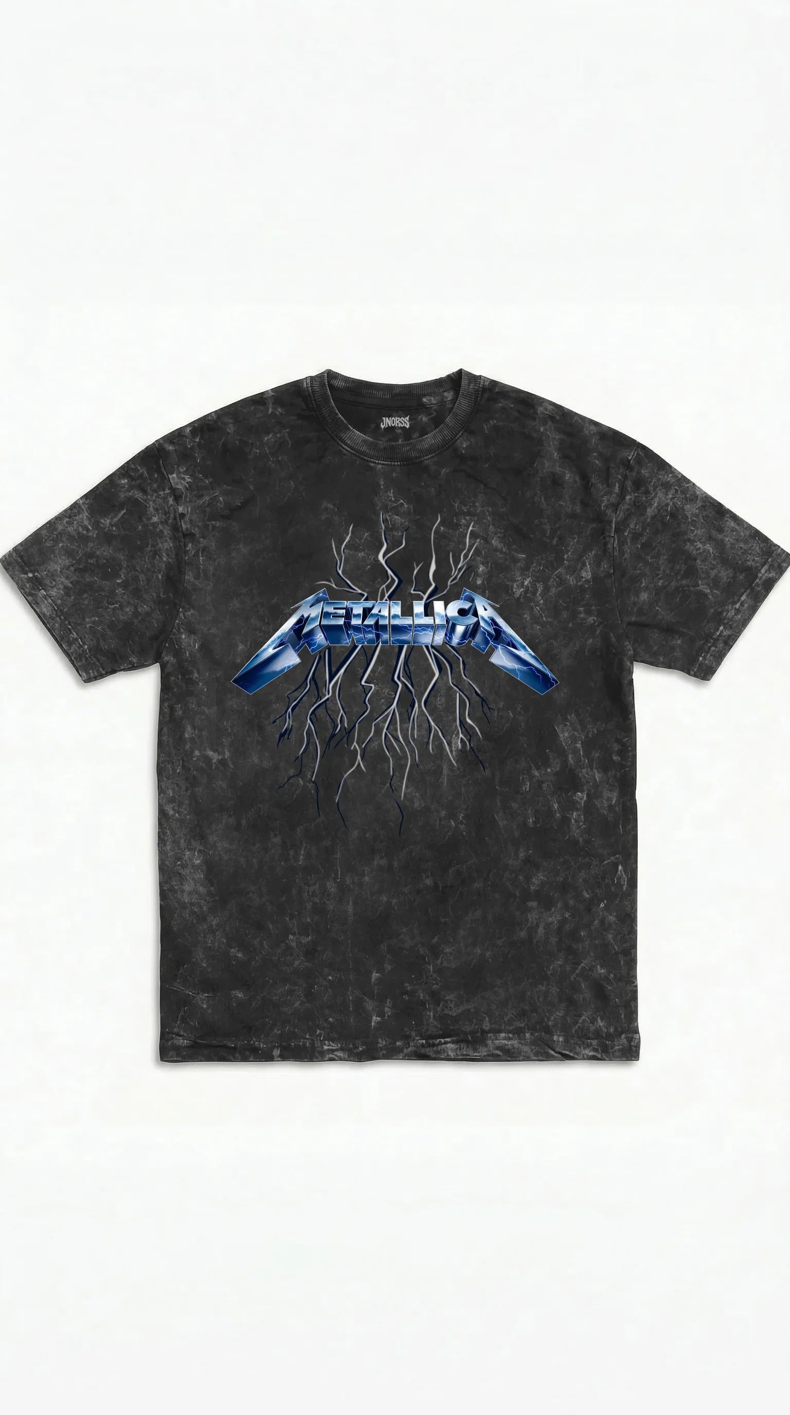 Metallica Flame Demon Boxy Acid Wash Tee