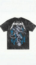 Metallica Flame Demon Boxy Acid Wash Tee