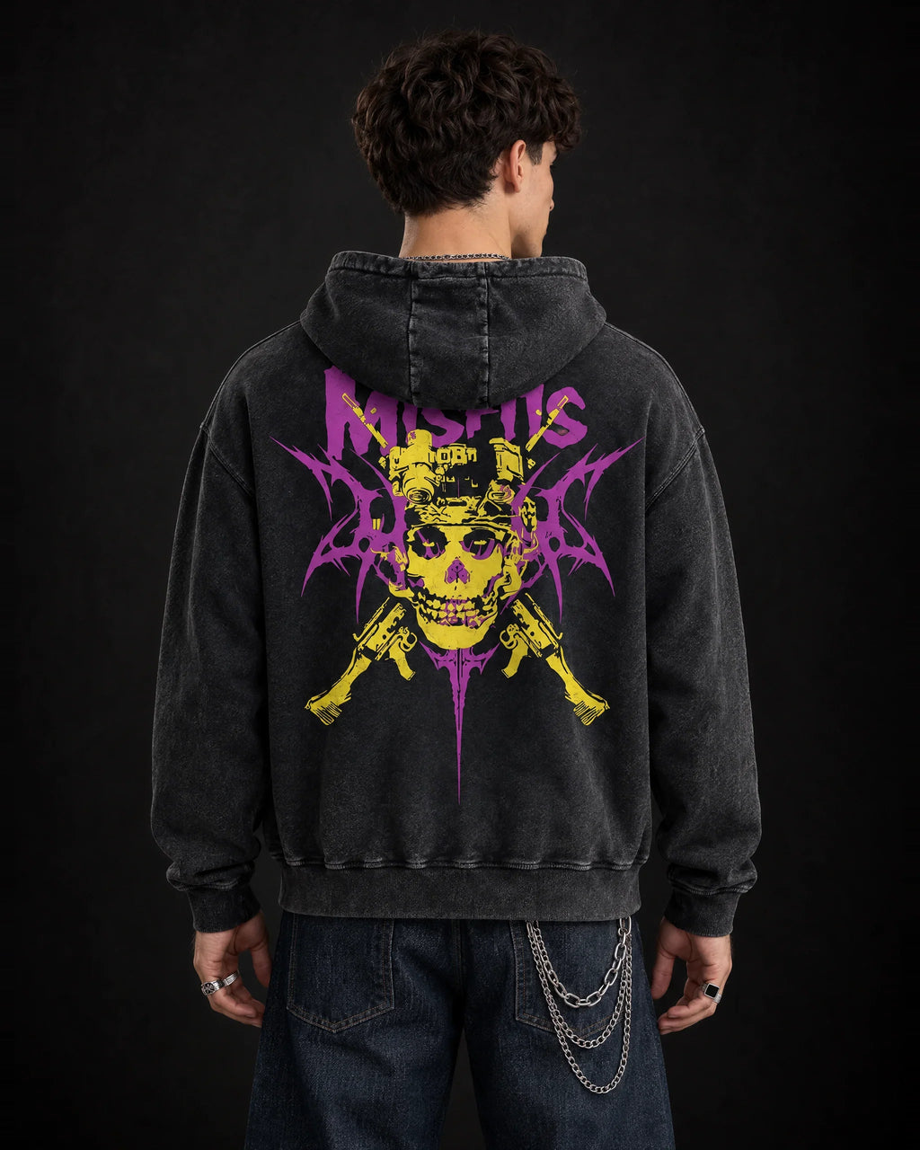 Misfits Skull Uprising Hoodie - back view