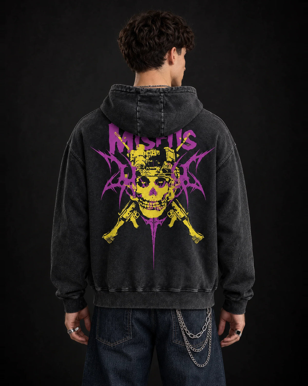 Misfits Skull Uprising Hoodie - back view