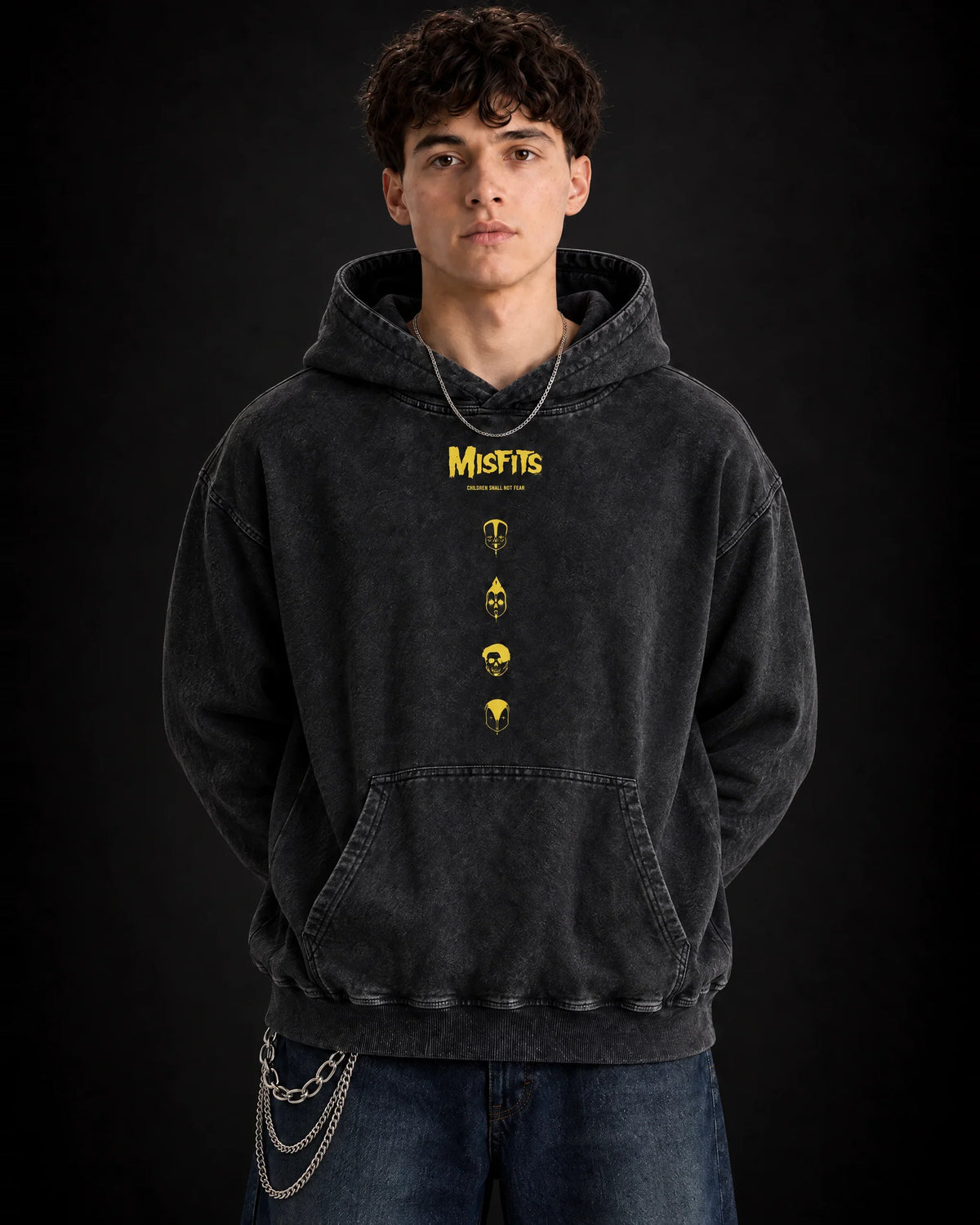 Misfits Skull Uprising Hoodie - front view