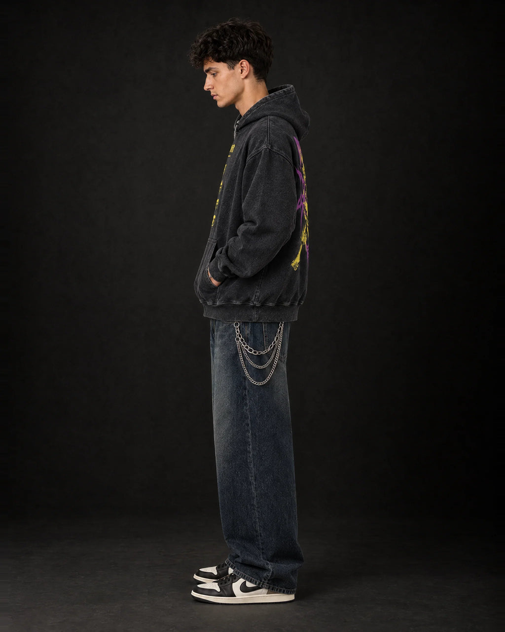 Misfits Skull Uprising Hoodie - side view