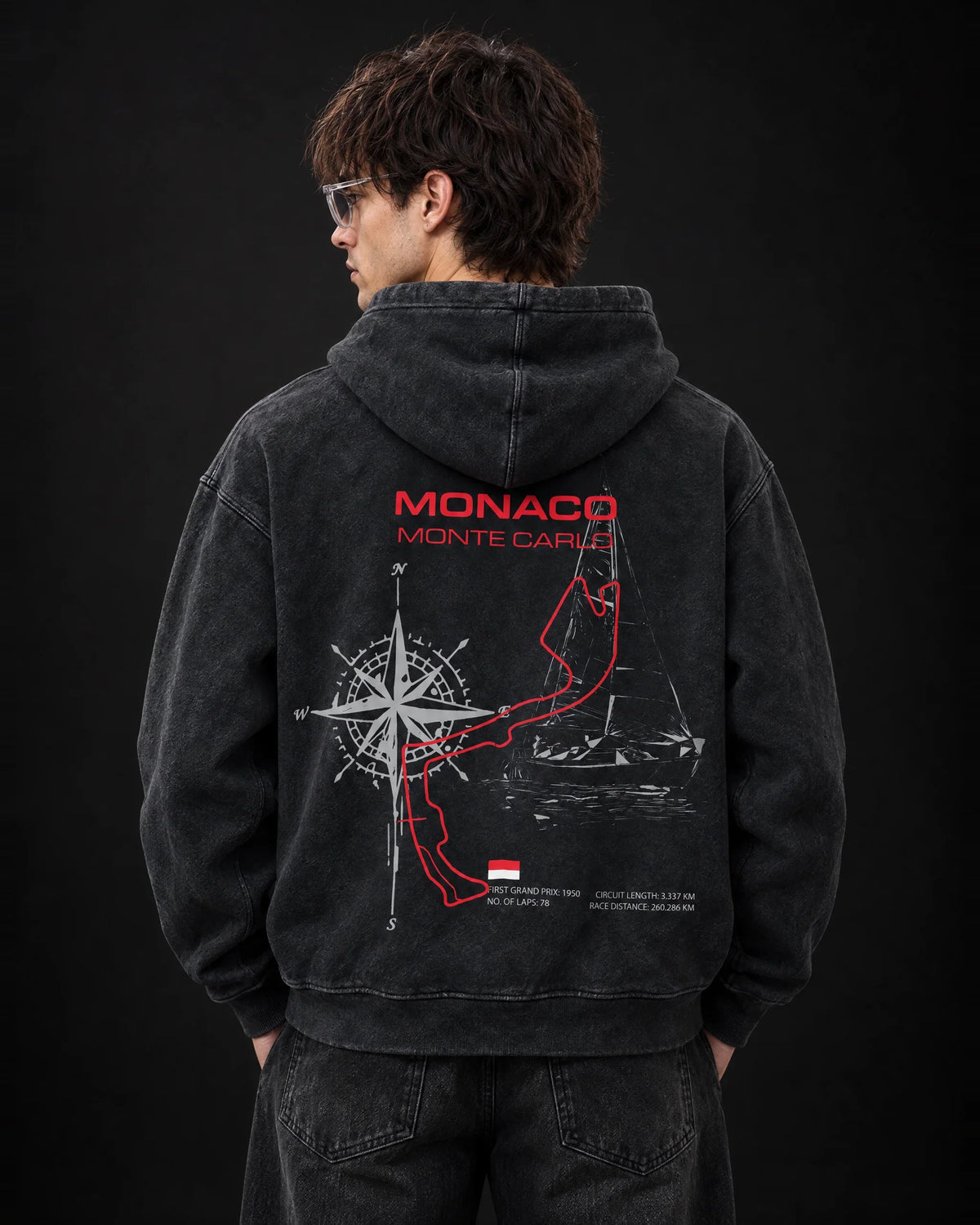 Monaco Monte Carlo Afterdark Hoodie - back view