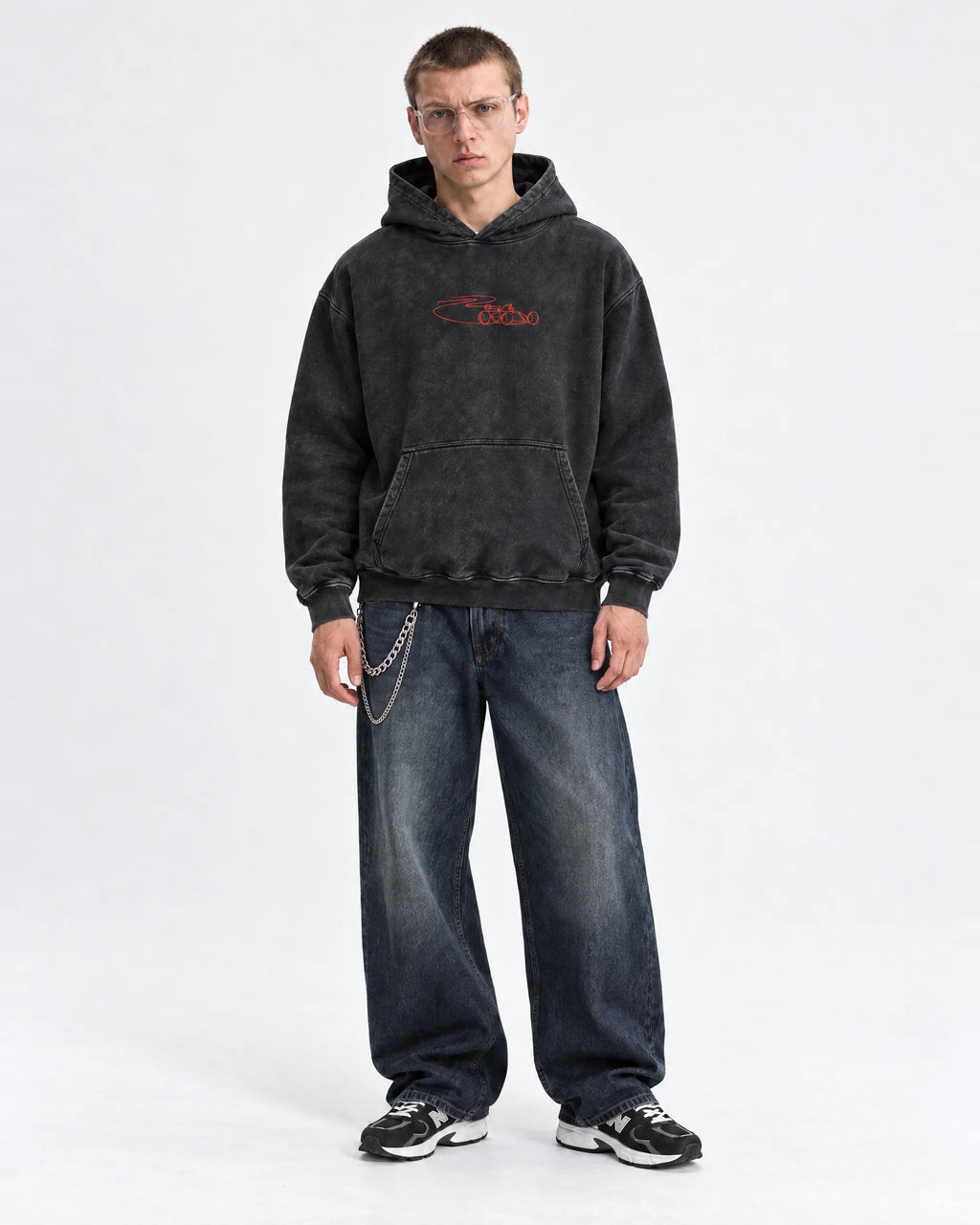 Monza Horsepower Omen Hoodie - full-body view