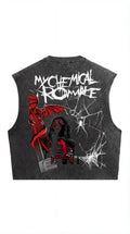 My Chemical Romance Shadow Web Acid Wash Vest