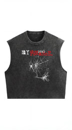 My Chemical Romance Shadow Web Acid Wash Vest