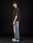 Nirvana Grunge Rebellion Acid Wash Tee — side view