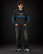 Nirvana Nevermind Youth Decay – Acid Wash Hoodie - full-body view