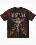 Nirvana "In Utero" Red Acid Wash Oversized T-Shirt