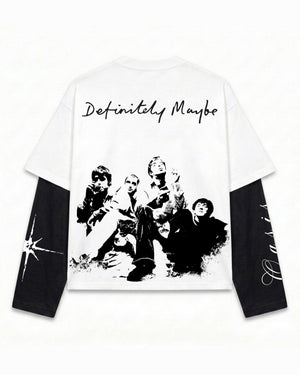 “Definitely Maybe” Layered Oversized T-Shirt.