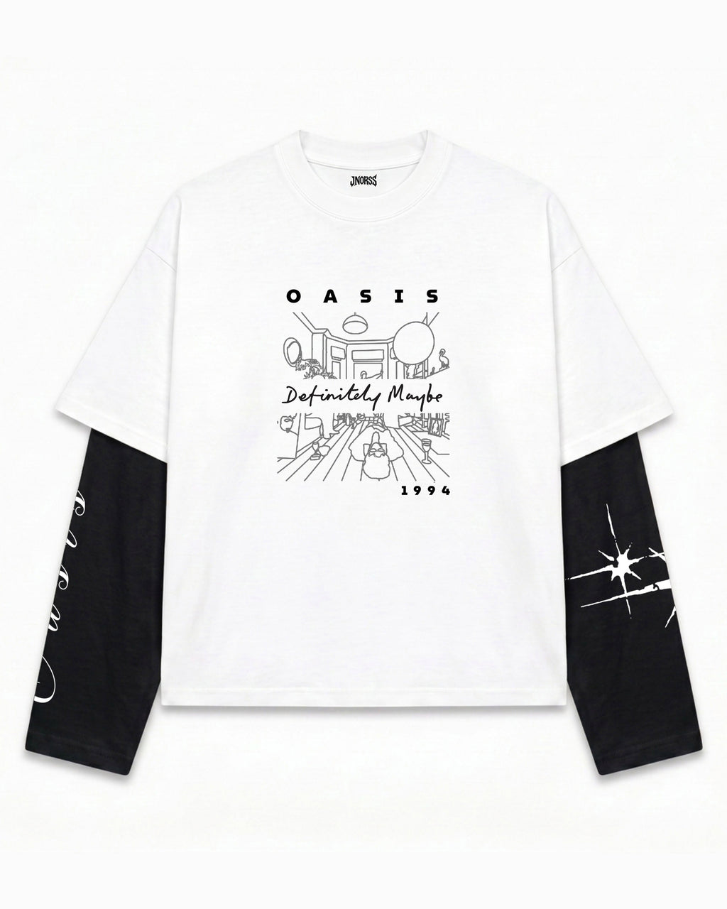 “Definitely Maybe” Layered Oversized T-Shirt.