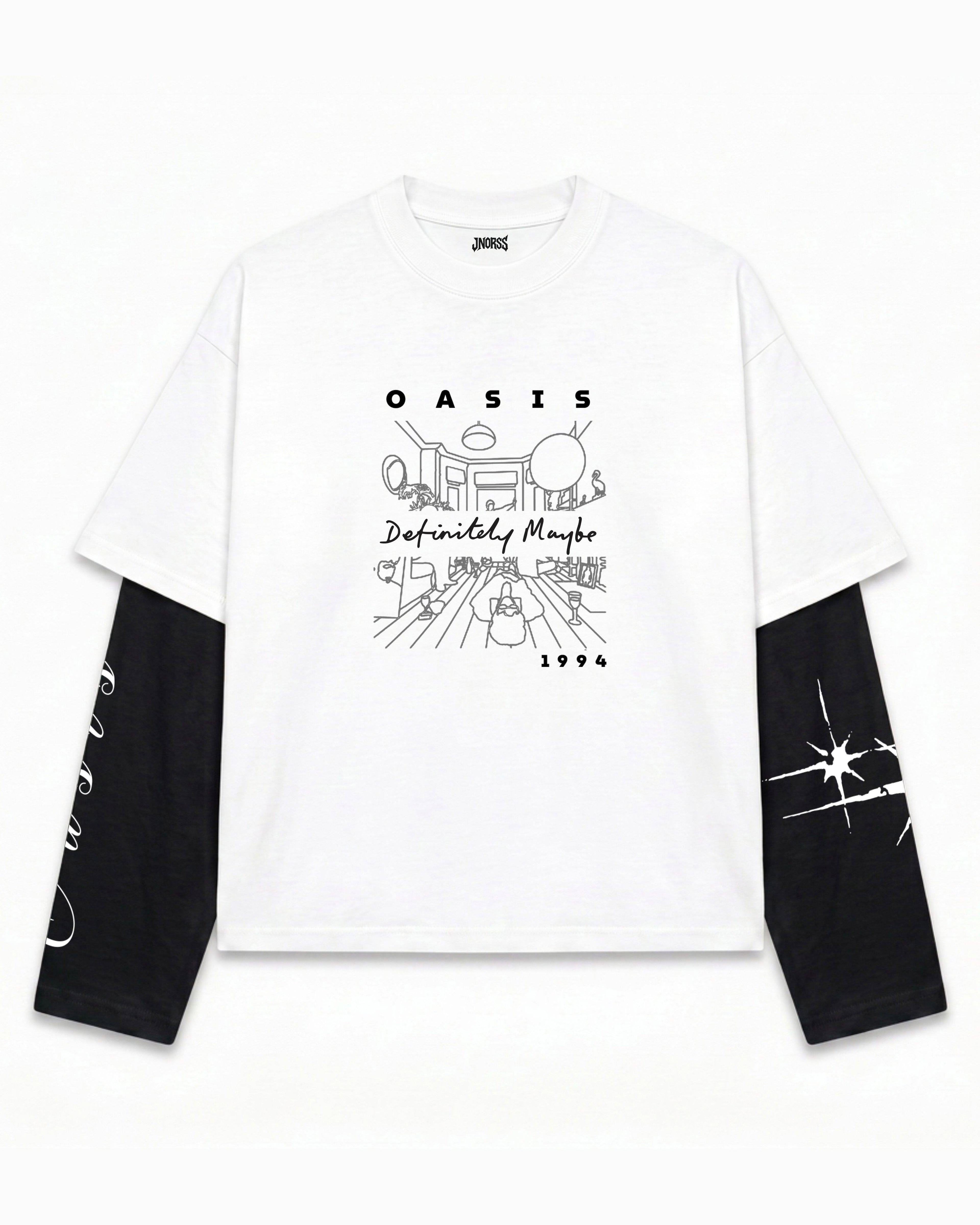 “Definitely Maybe” Layered Oversized T-Shirt.