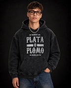 Pablo Escobar Shadow Empire - Acid Wash Hoodie - front view