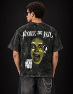 Pierce The Veil Chaos Scream Boxy Acid Wash Tee — back view