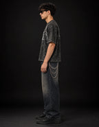 Pierce The Veil Chaos Scream Boxy Acid Wash Tee — side view