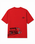 Porsche 911 Redline Sketch Oversized T-Shirt