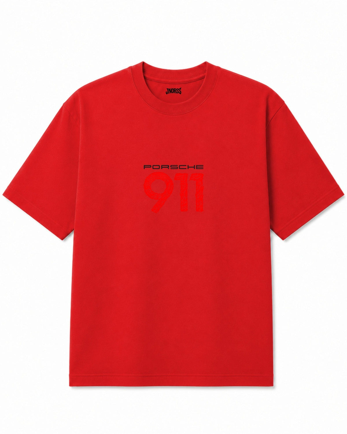 Porsche 911 Redline Sketch Oversized T-Shirt