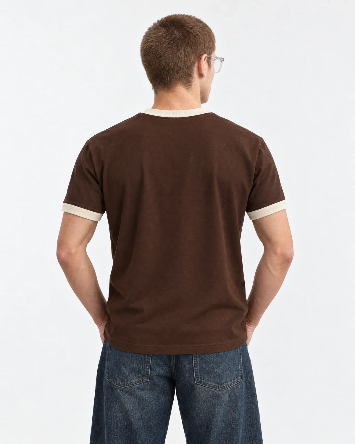RADEO WILD WEST RINGER TEE — back view on model