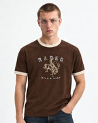 RADEO WILD WEST RINGER TEE — front view on model