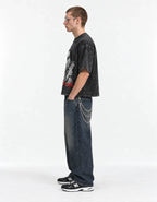 Salman Khan Fine Shyt Boxy Acid Wash Tee — side view