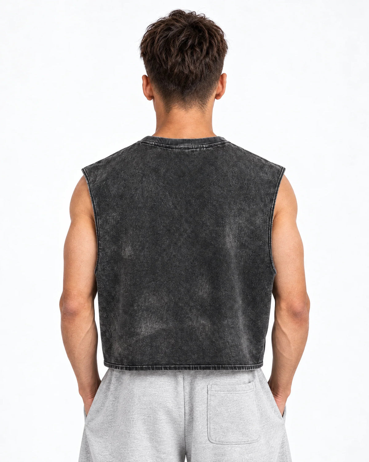 Scarface Unplugged Oversized Vest – back view on model