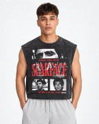 Scarface Unplugged Oversized Vest – front view on model