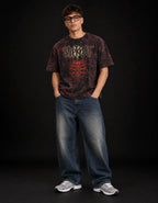 Slipknot Wait And Bleed Boxy Acid Wash Tee — full-body view