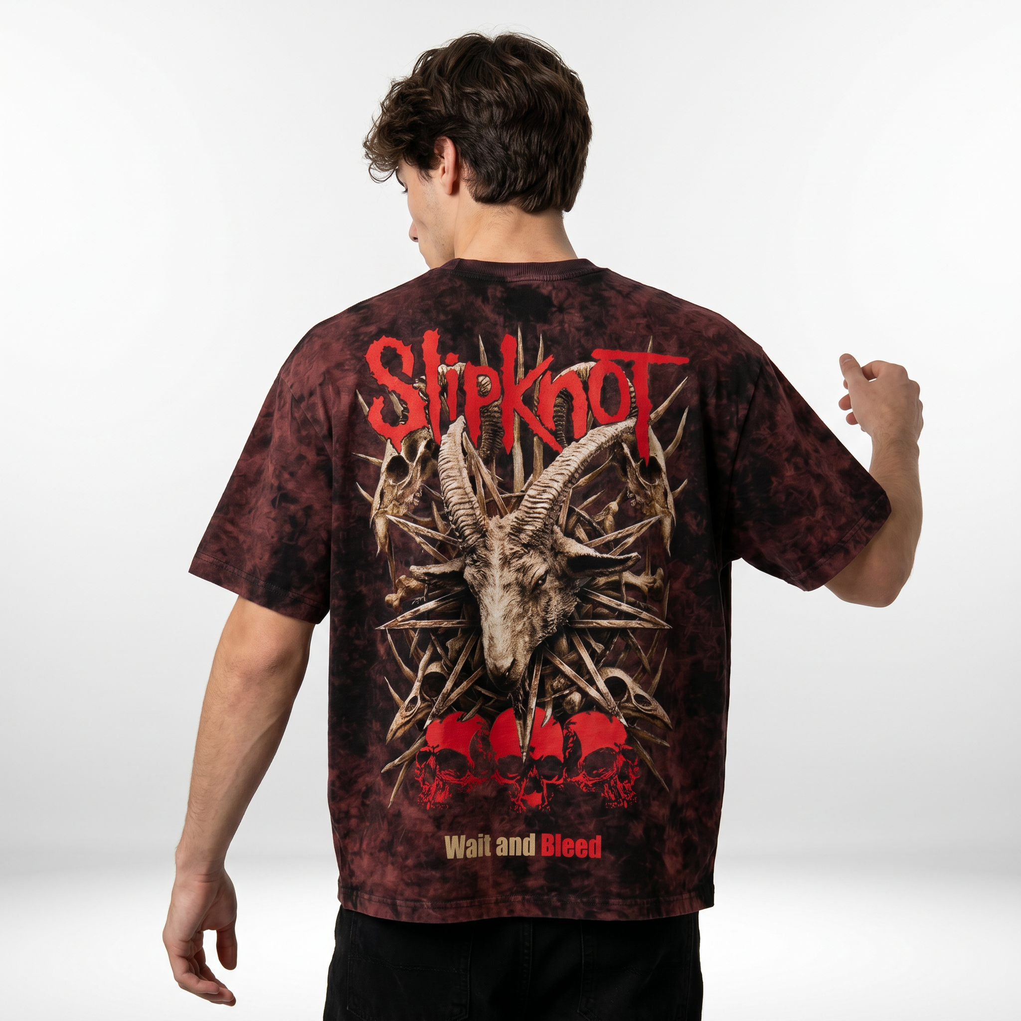 Slipknot Wait And Bleed Boxy Acid Wash Tee