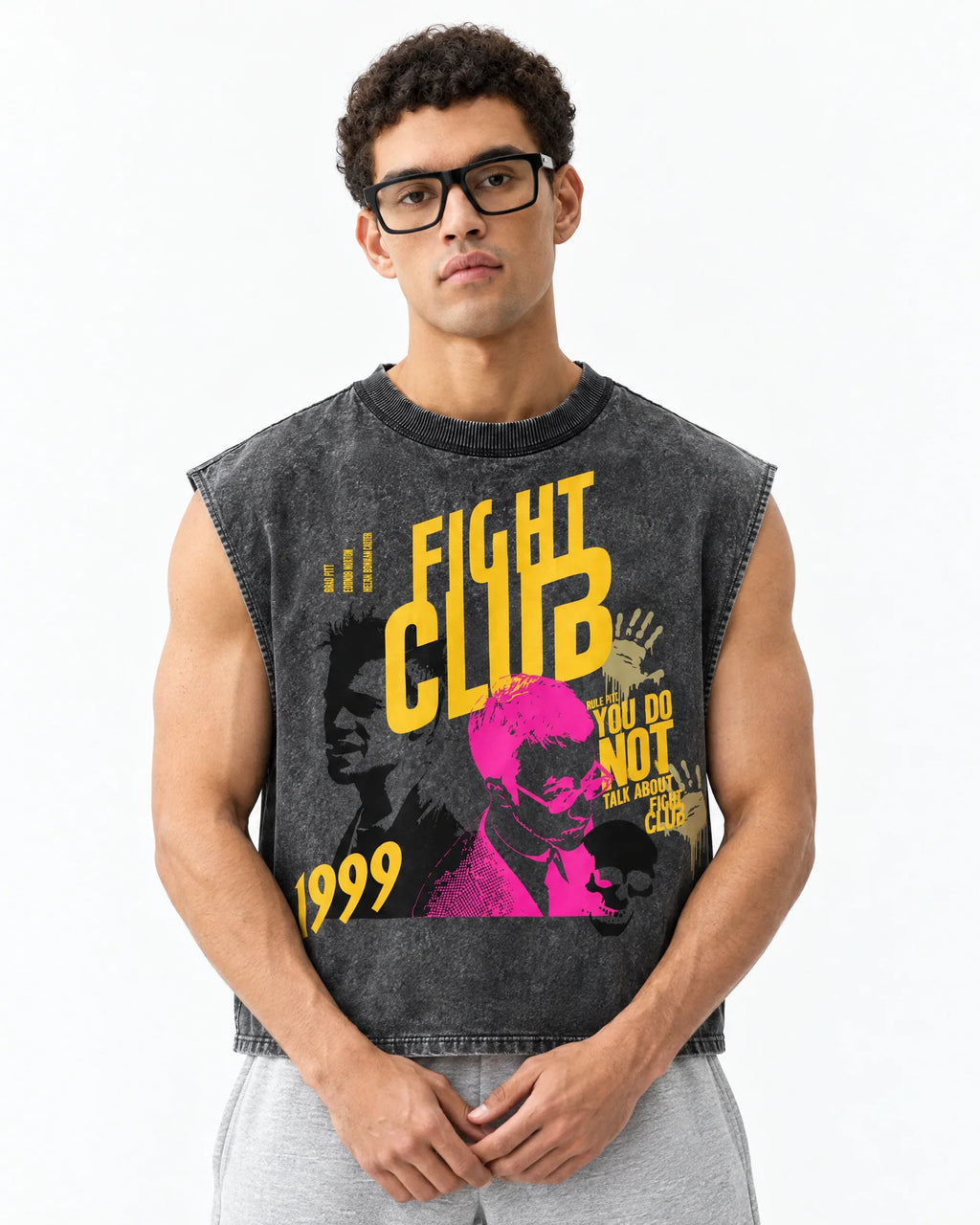 Soap Club Oversized Vest – front view on model