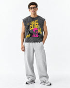 Soap Club Oversized Vest – full body view on model