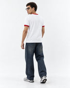 SPICE IT UP RINGER TEE — full-body rear view on model