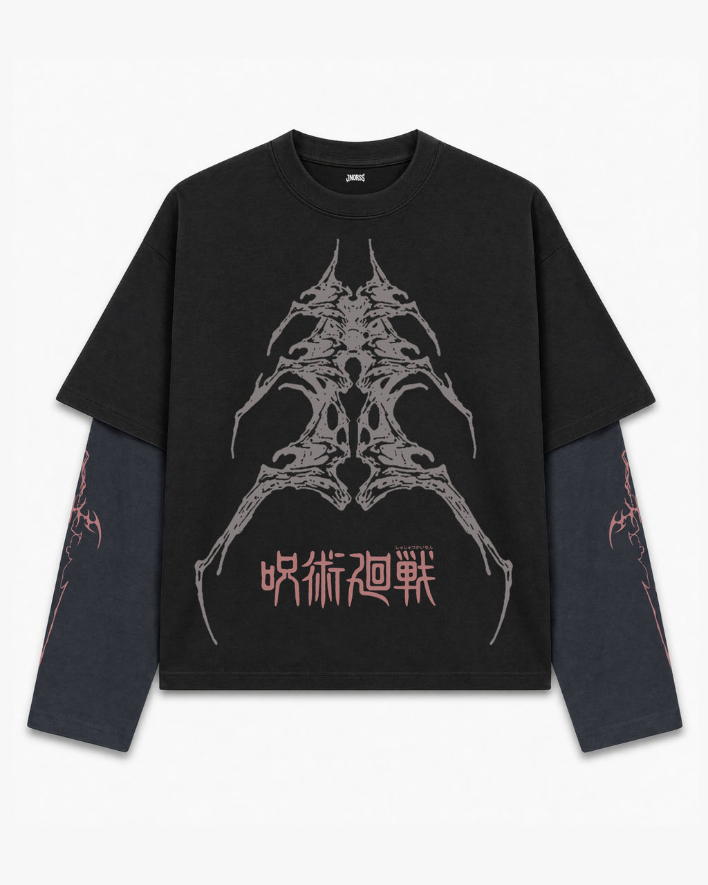 Sukuna Designed B&W Long Sleeve T-shirt