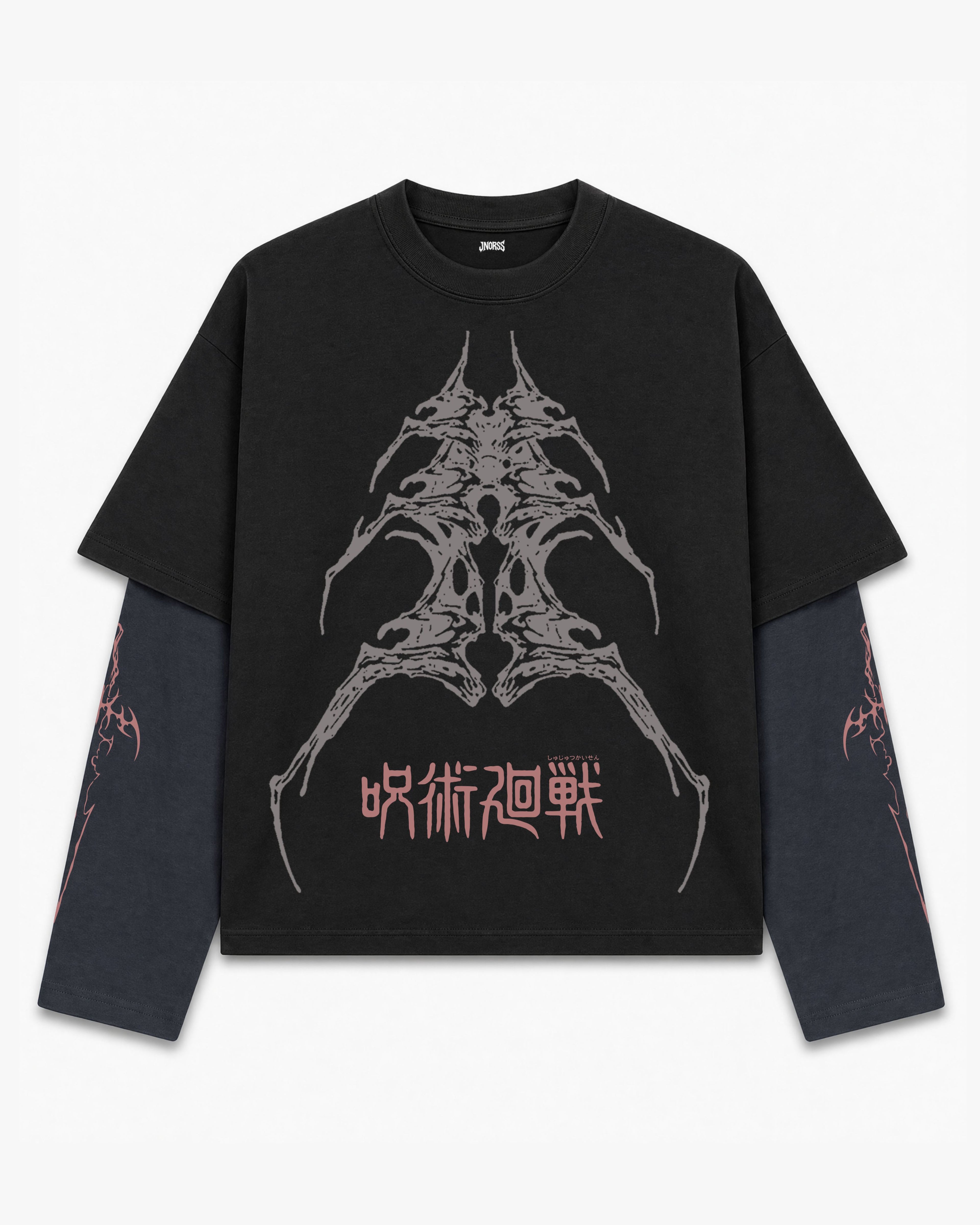 Sukuna Designed B&W Long Sleeve T-shirt