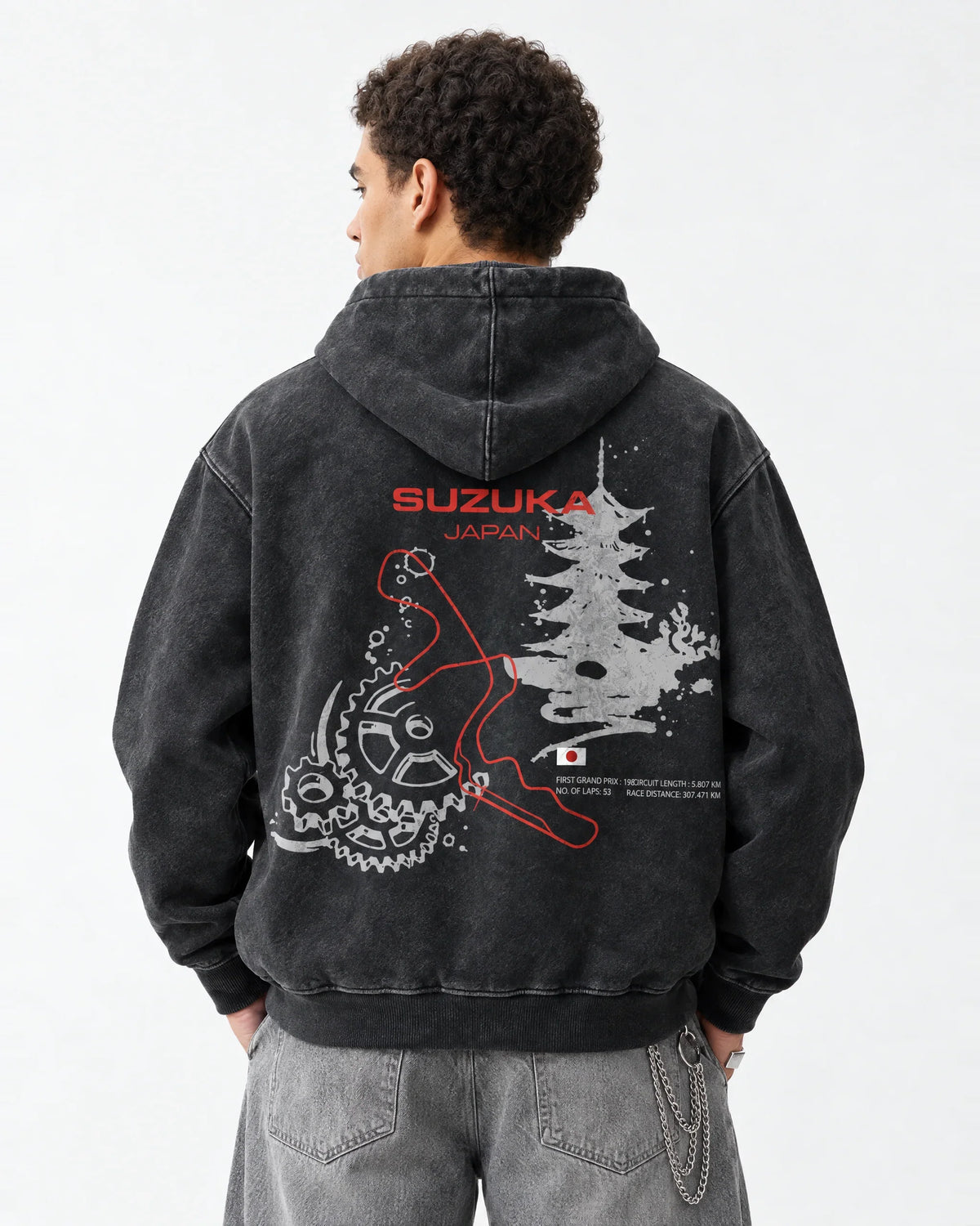 Suzuka Midnight Circuit Hoodie - back view