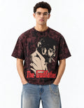 The Godfather Vintage Acid Wash Oversized Tee — front view