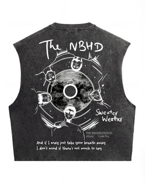 NBHD Sweater Weather Acid Wash Vest