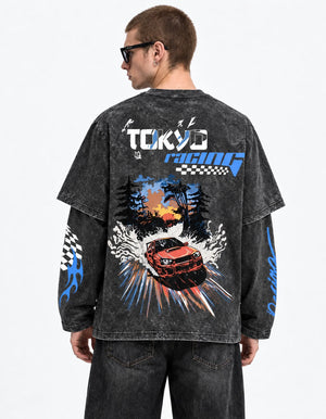 Tokyo Drift Racing Oversized Layered Tee