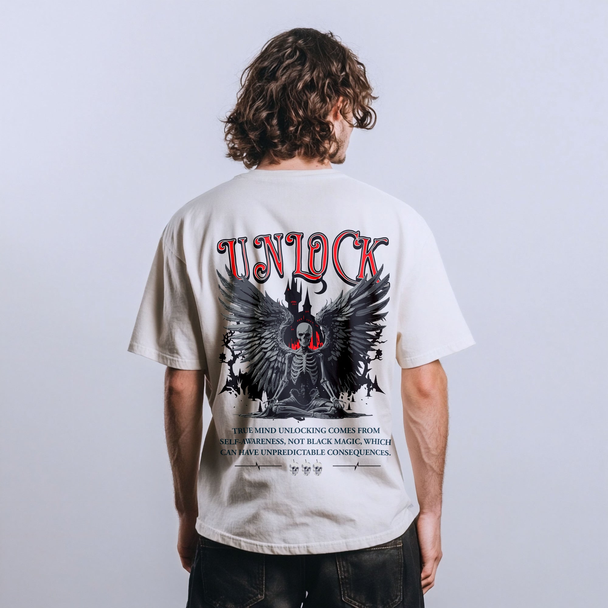 Unlock Oversized T-shirt white - Jnorss